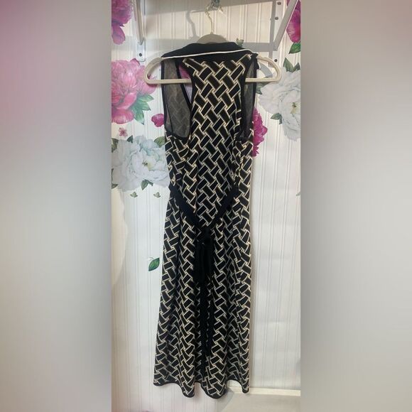 DVF TARGET SLEEVELESS SWEATER KNIT MIDI WRAP DRESS Sz M - Picture 8 of 11